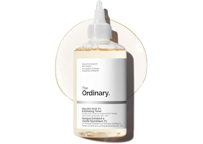 The Ordinary Glycolic Acid 7% Exfoliating Toner, Brightening and Smoothing Daily Toner for More Even-Looking Skin Tone
