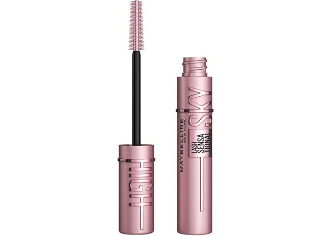 Maybelline Mascara, Lash Sensational Sky High Volumizing Thickening, Black | With Bamboo Extract, Eyelash Lengthening, Flake-Free Formula, Washable Mascara, Full Volume