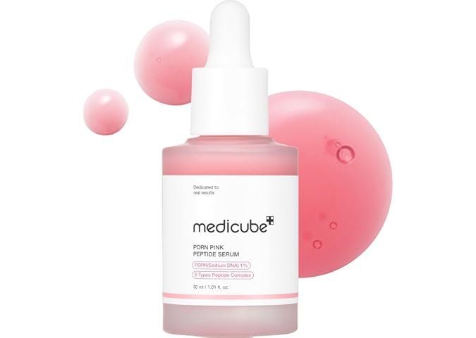 Medicube Salmon DNA PDRN Pink Peptide Serum, Pink glow serum, Peptide, Niacinamide, Hydrating & Moisturising & Firming, Uneven Skin Tone, Korean Skincare | 1.01 fl.oz. (1.01 fl.oz., Salmon DNA PDRN)