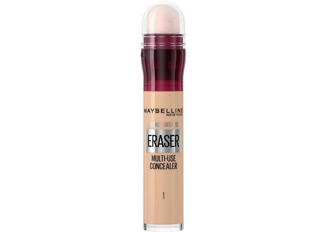 Maybelline Concealer Instant Anti Age Eraser Eye, For Dark Circles 01 Light | Ultra Blendable Formula, Dermatologist Tested, Suitable For Sensitive Skin, Dark Circles & Blemish Concealer, Anti Age