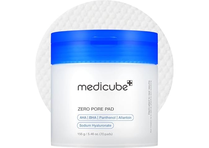 Medicube Zero Pore Pads 2.0, Dual-Textured Facial Toner Pads for Exfoliation and Pore Care with 4.5% AHA Lactic Acid & 0.45% BHA Salicylic Acid, Ideal for All Skin Types, Korean Skin Care (70 units)