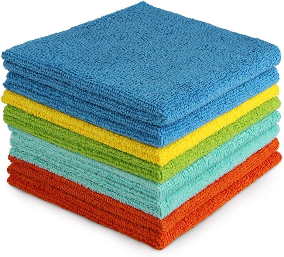 AIDEA Microfibre Cleaning Cloth Lint Free Washable Pack of 8 30x30cm | Multifunctional Reusable Cleaning Cloths, Streak Free Washable Cloth Duster for House...